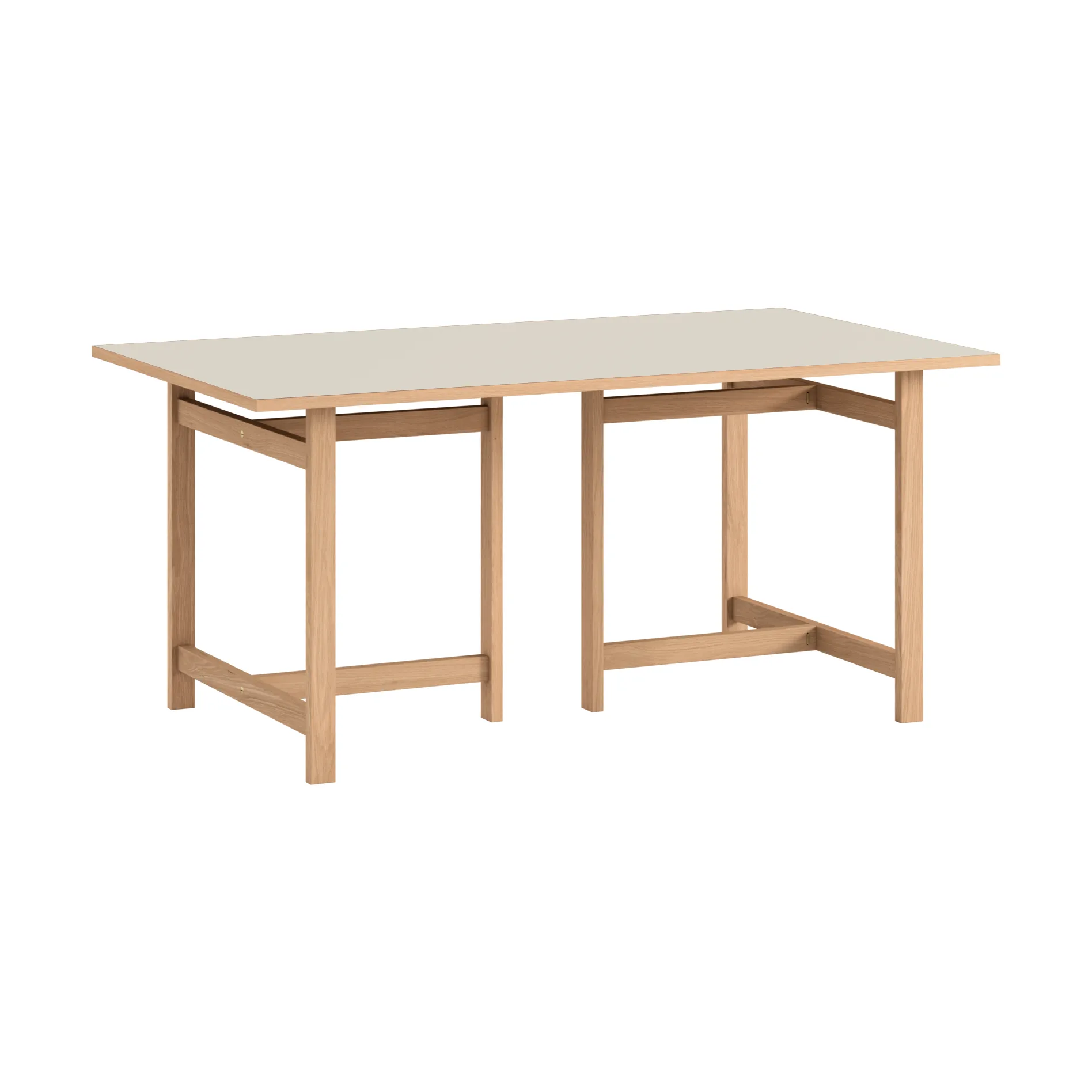 Mesa de comedor Moebe Rectangular, Light grey, 160x90 cm MOEBE