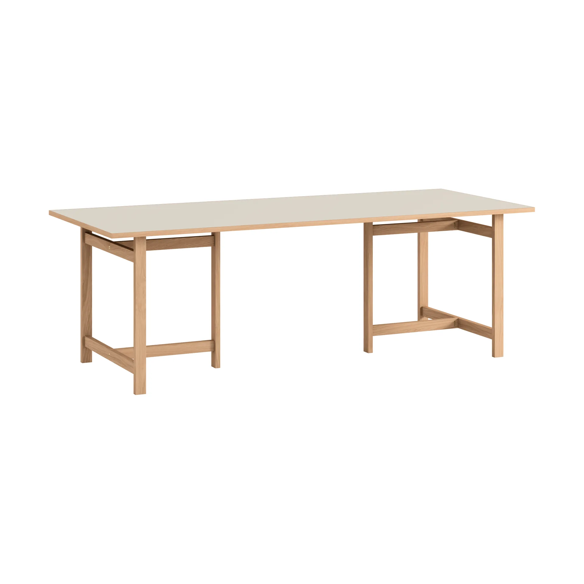 Mesa de comedor Moebe Rectangular, Light grey, 220x90 cm MOEBE