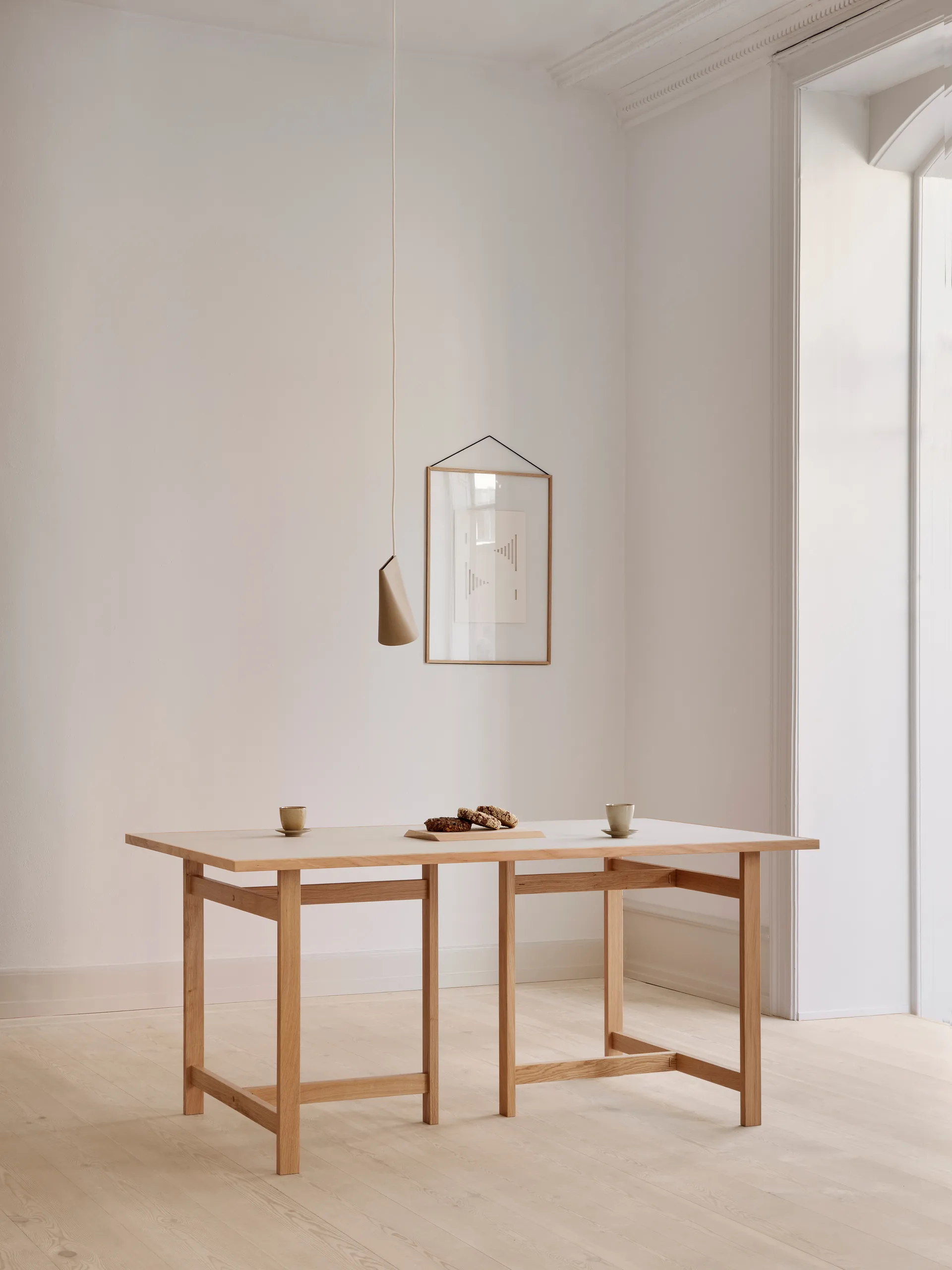 Mesa de comedor Moebe Rectangular, Light grey, 220x90 cm MOEBE