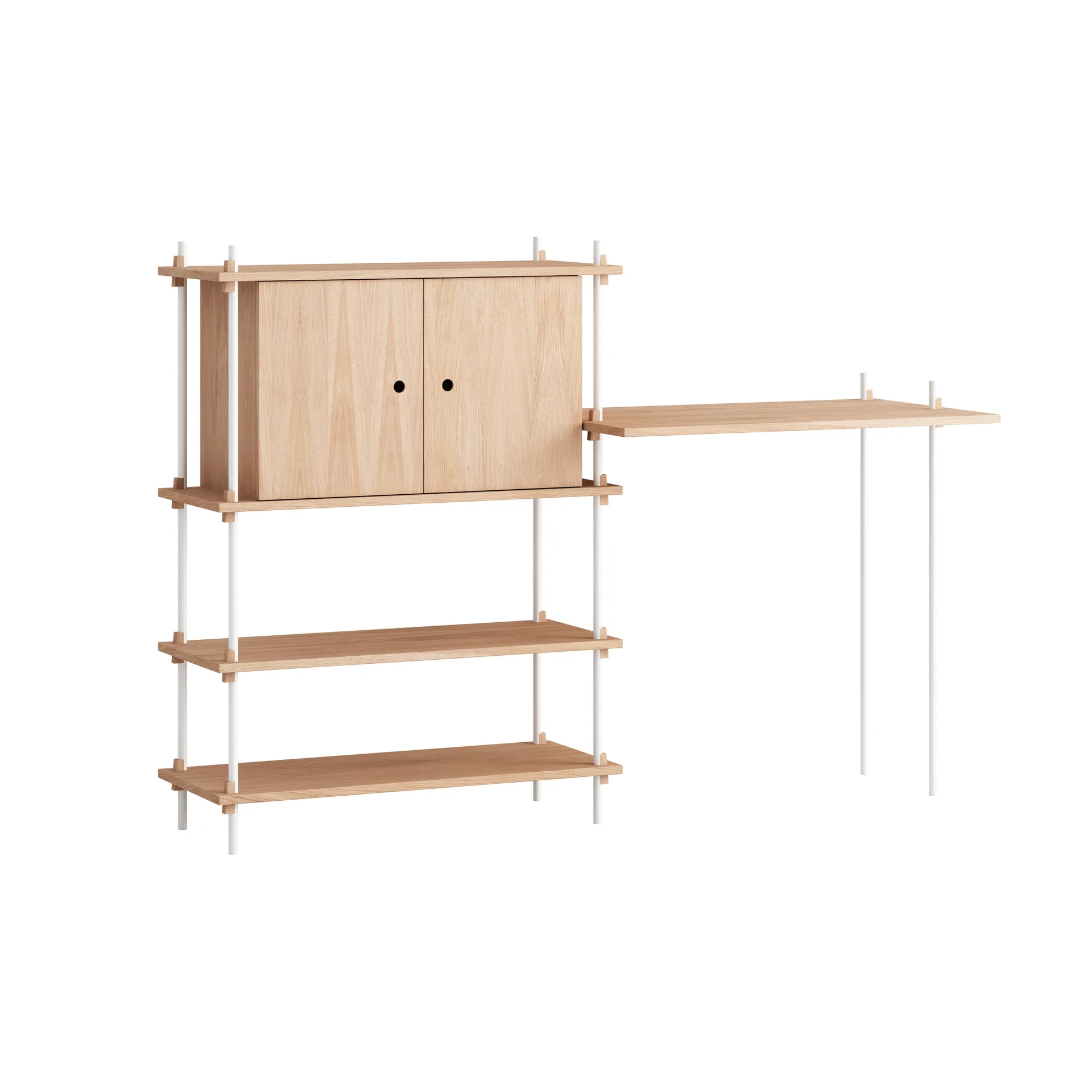 Moebe shelving system s.115.2.D, Roble-blanco MOEBE