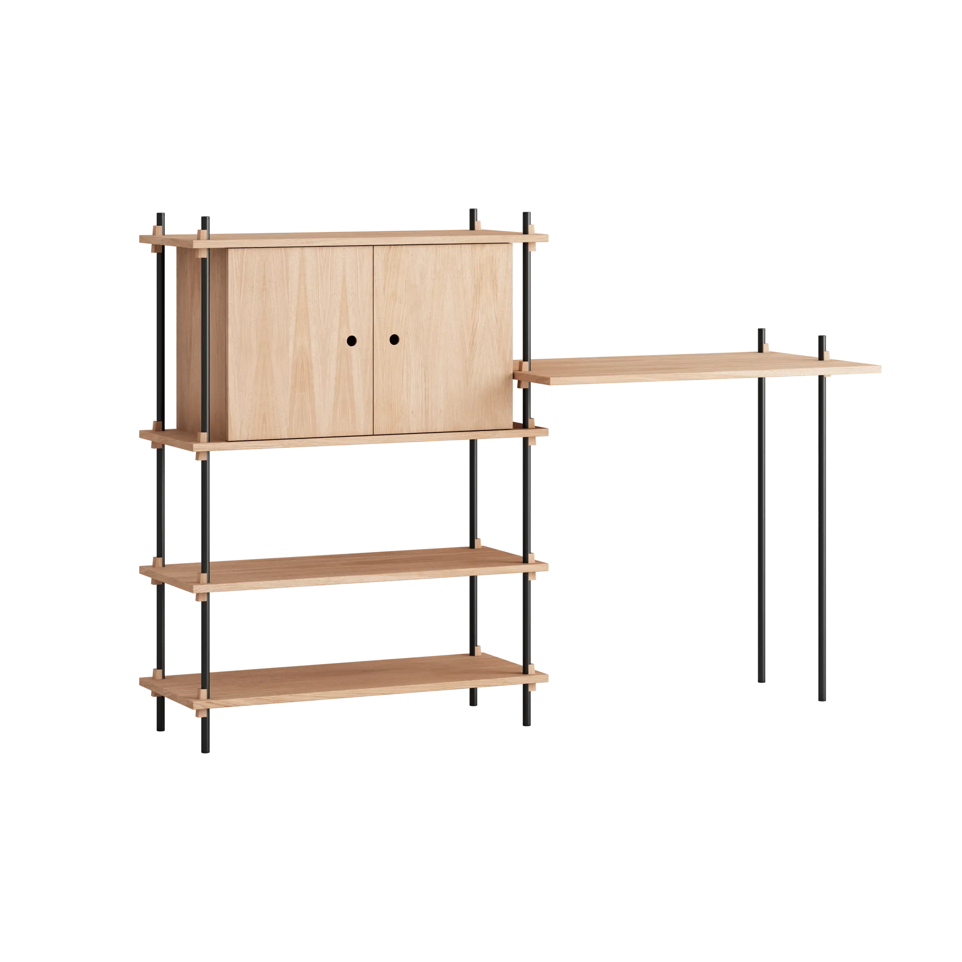 Moebe shelving system s.115.2.D, Roble-negro MOEBE