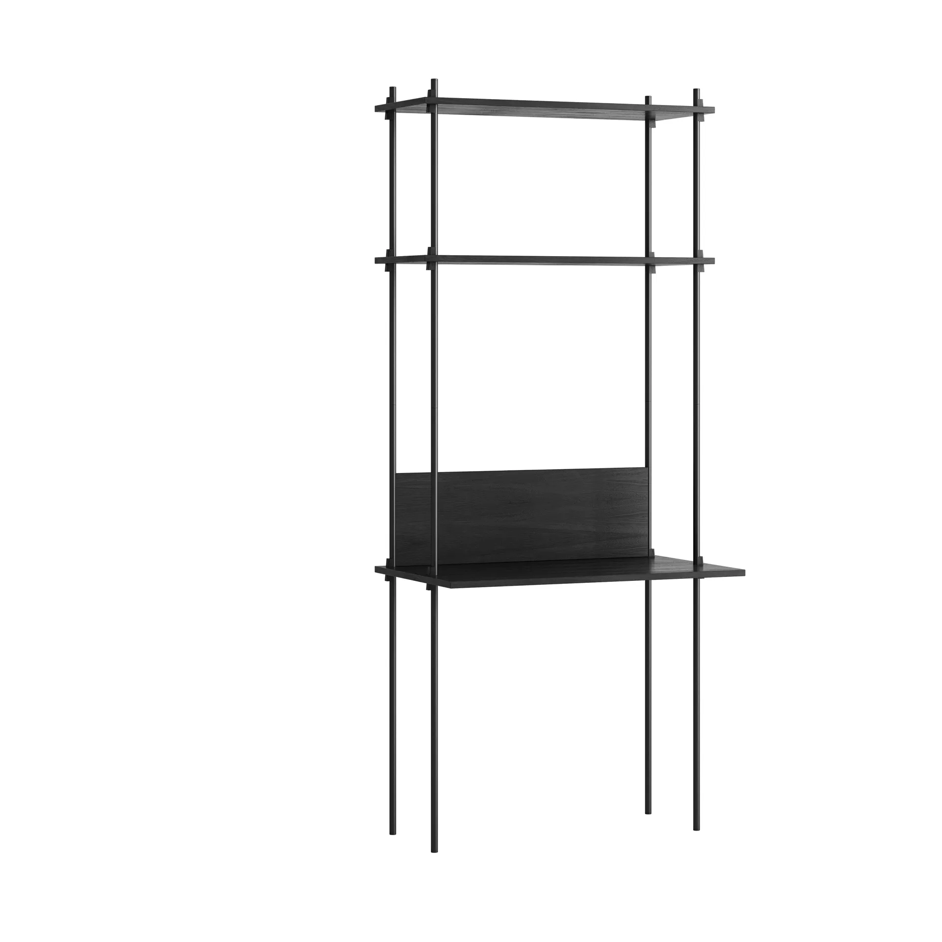 Moebe shelving system s.200.1.D, Negro MOEBE