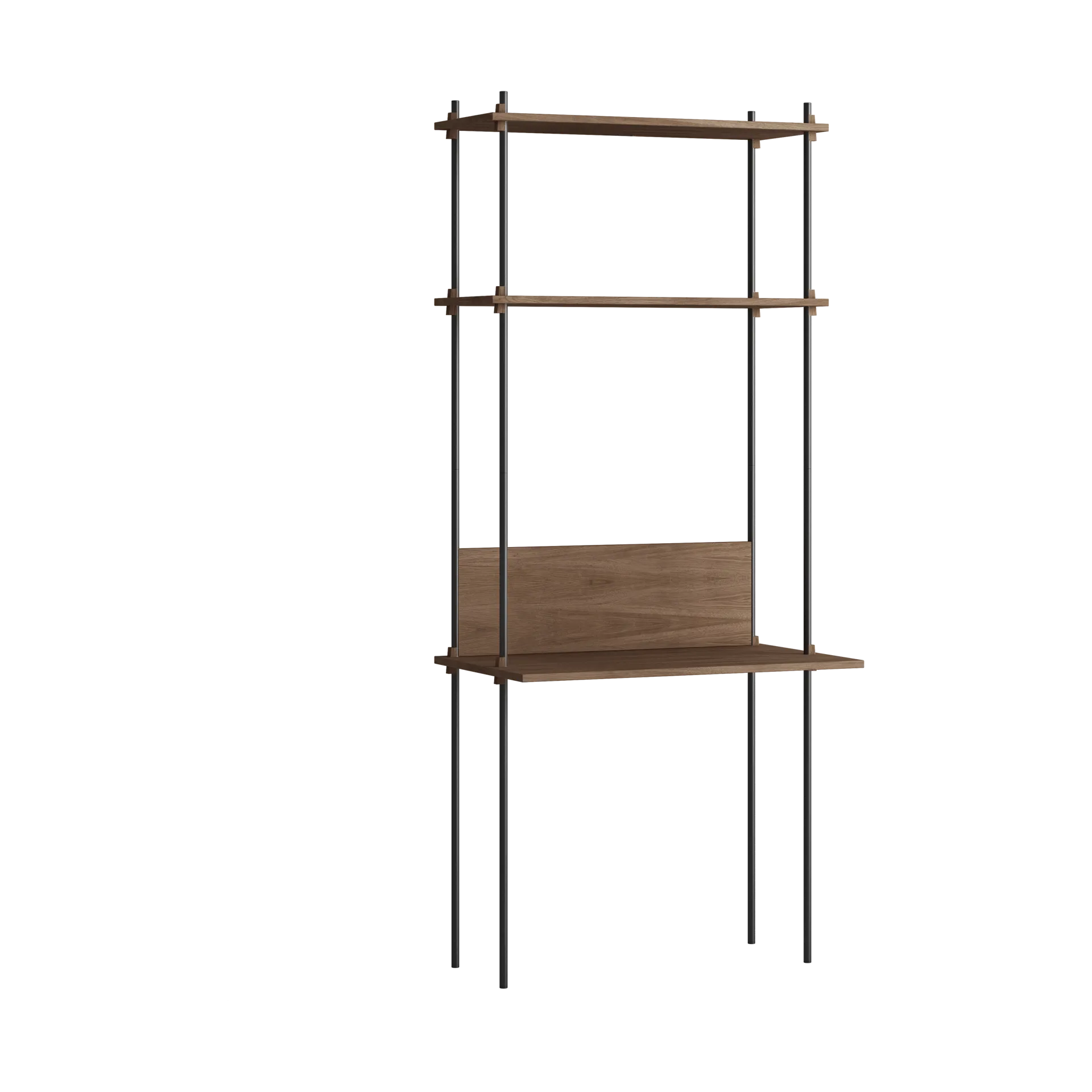 Moebe shelving system s.200.1.D, Roble ahumado-negro MOEBE