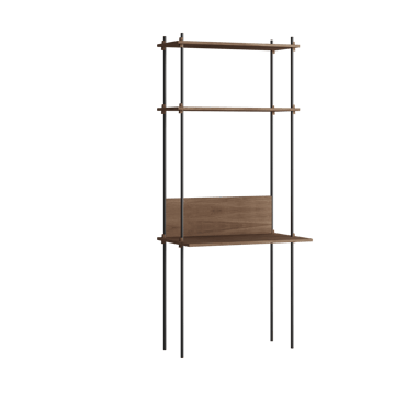 Moebe shelving system s.200.1.D - Roble ahumado-negro - MOEBE