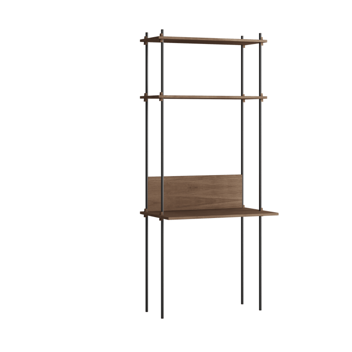 Moebe shelving system s.200.1.D - Roble ahumado-negro - MOEBE