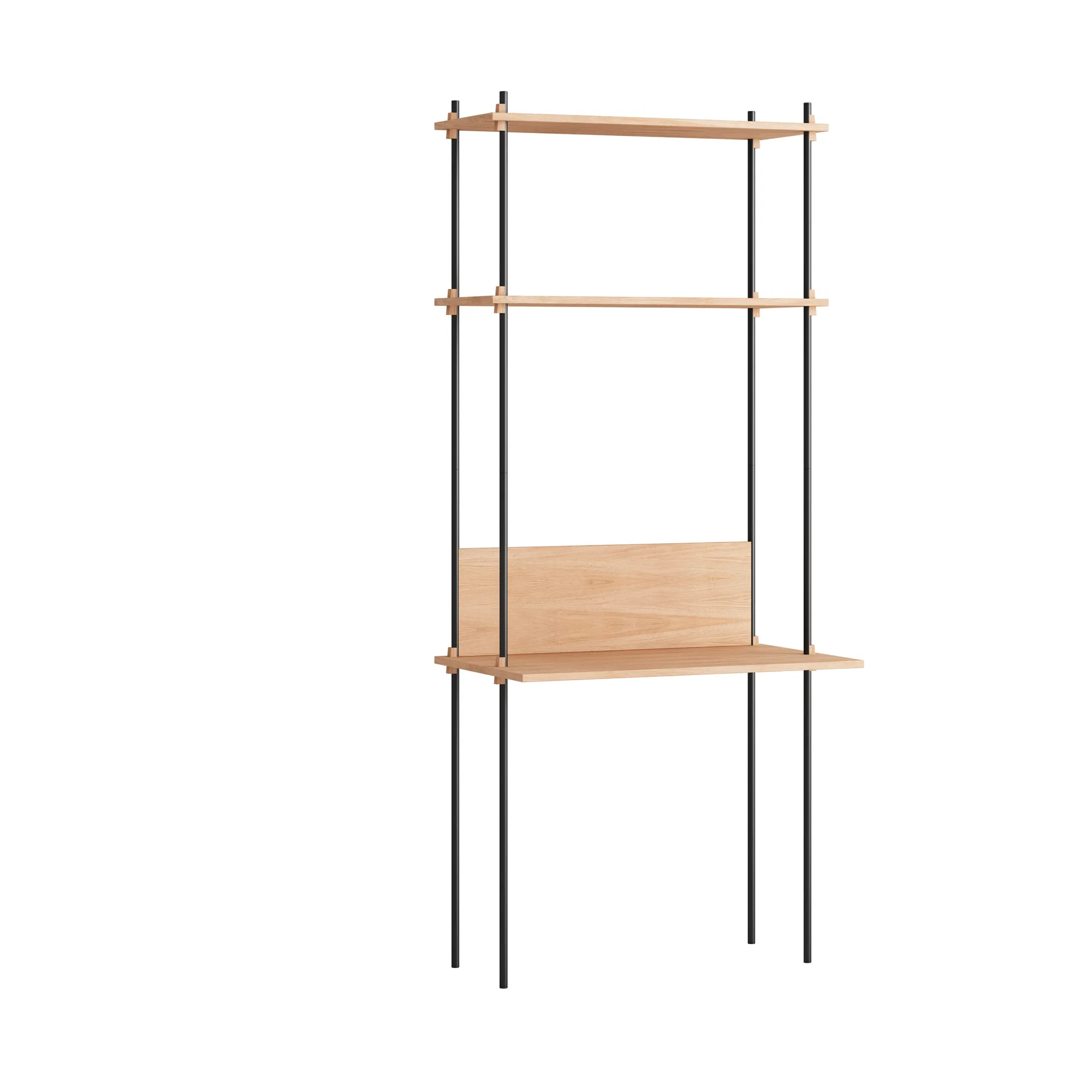 Moebe shelving system s.200.1.D, Roble-negro MOEBE