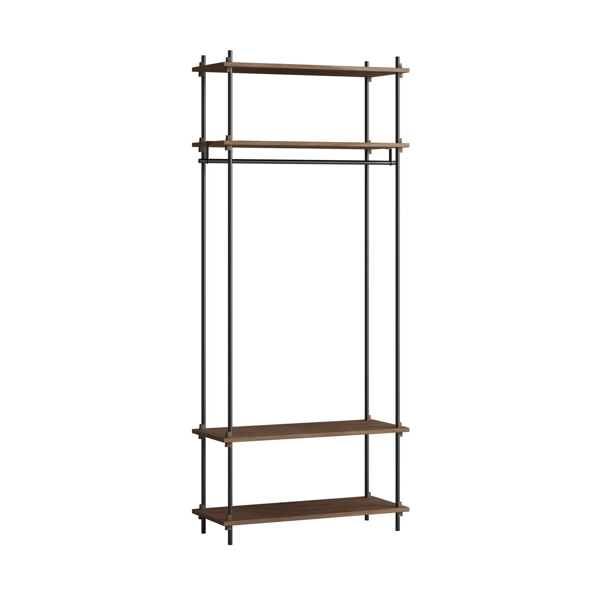 Moebe shelving system s.200.1.F, Roble ahumado-negro MOEBE