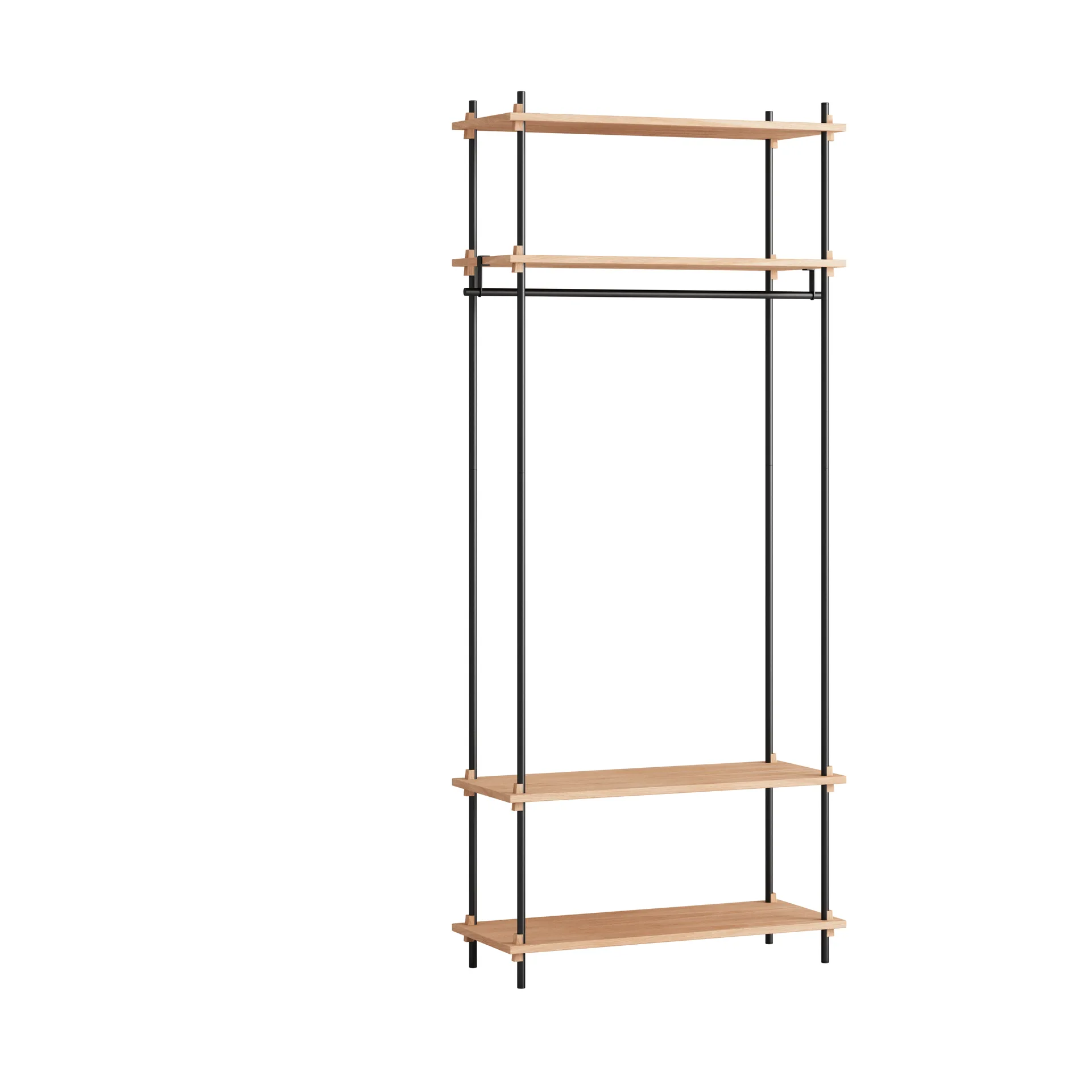 Moebe shelving system s.200.1.F, Roble-negro MOEBE