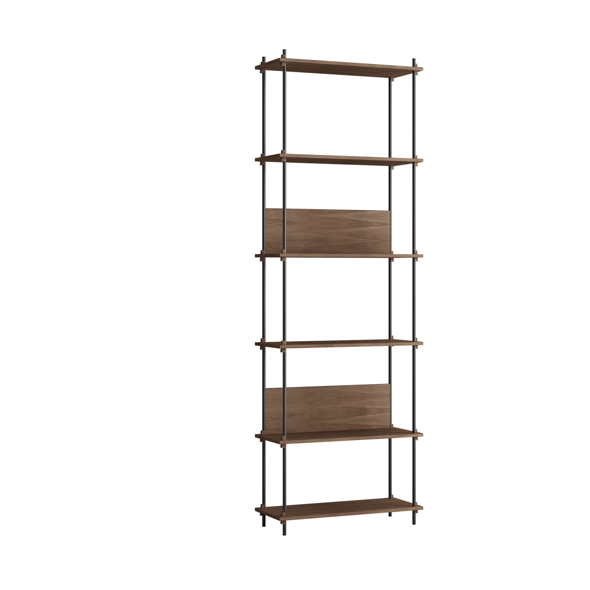 Moebe shelving system s.255.1.A, Roble ahumado-negro MOEBE