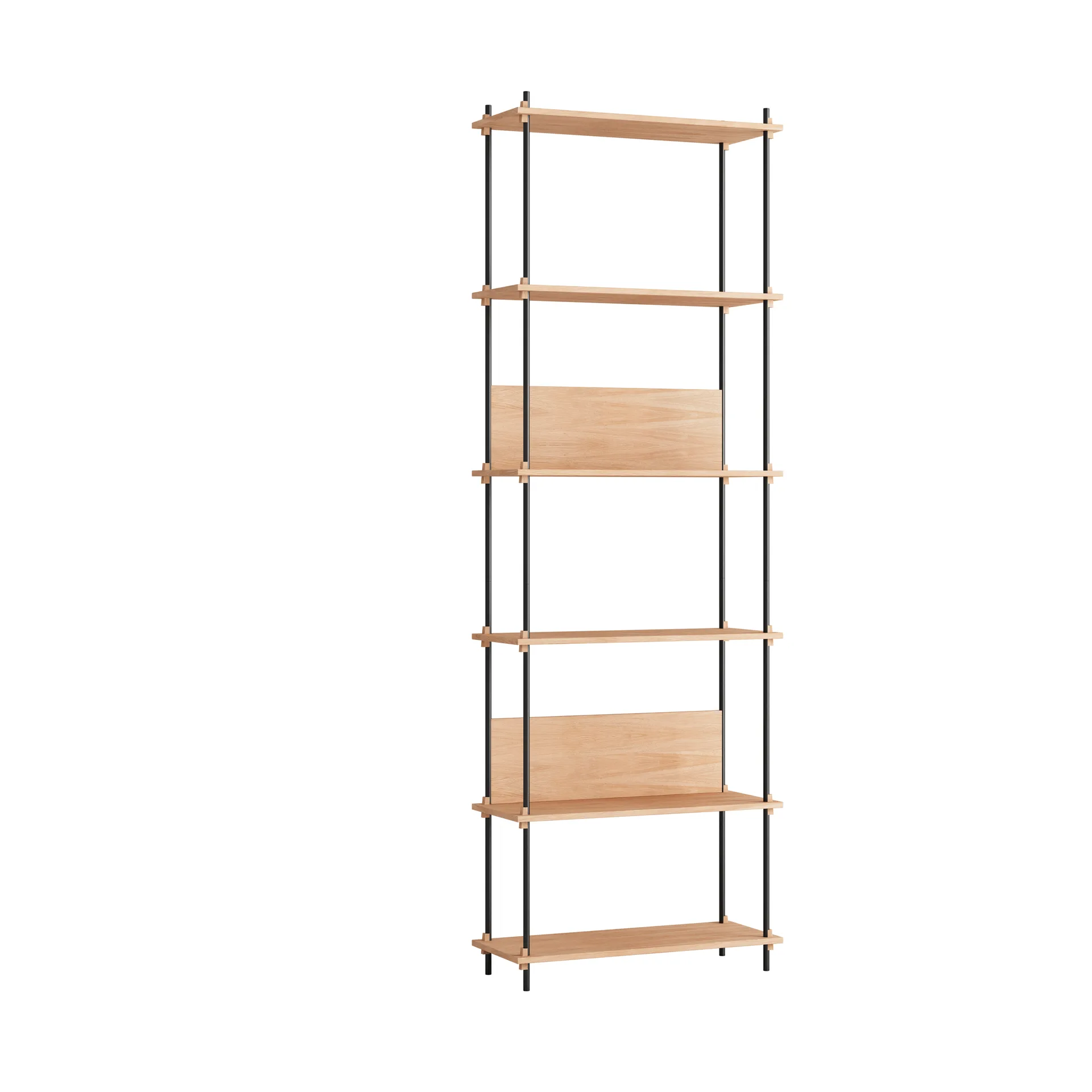 Moebe shelving system s.255.1.A, Roble-negro MOEBE