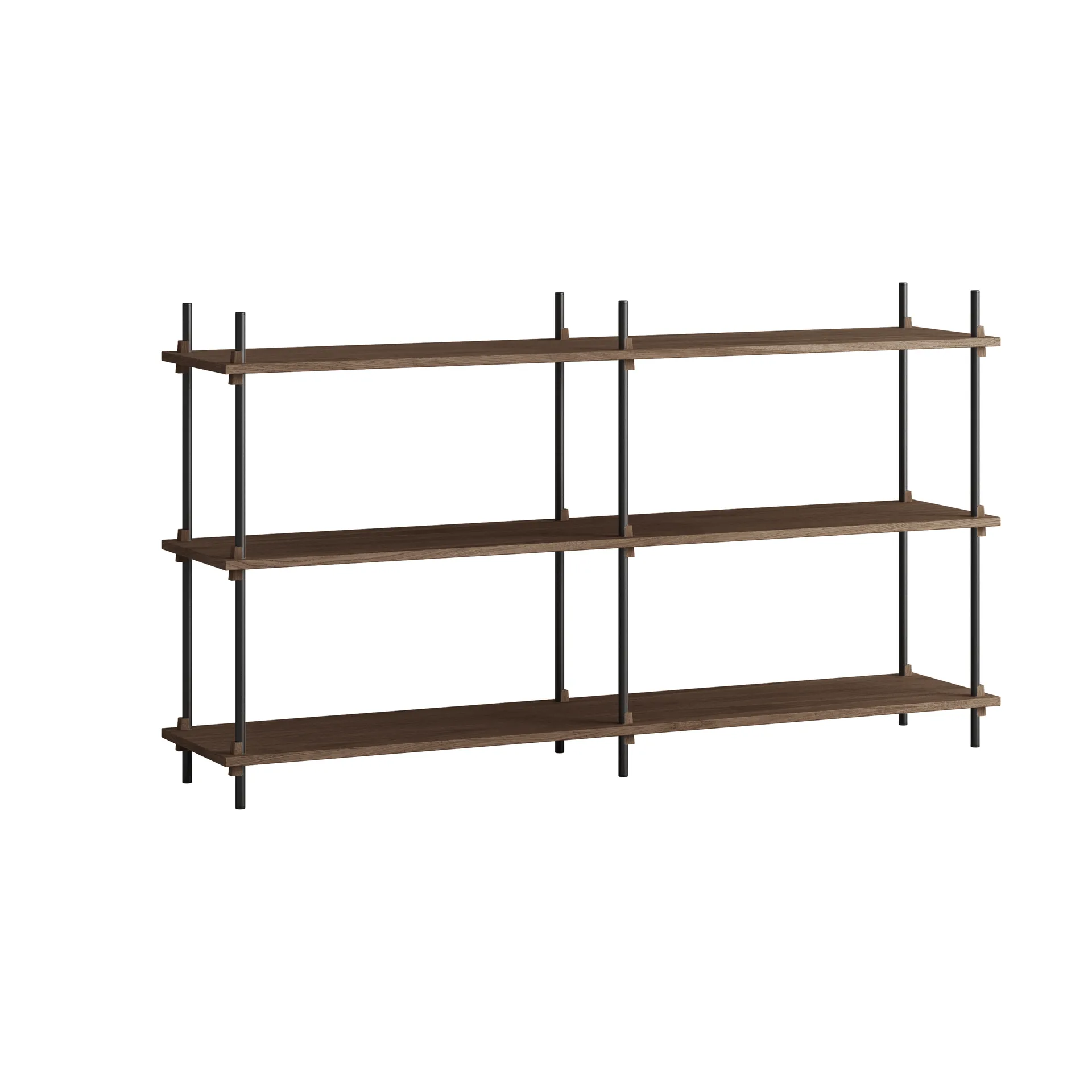 Moebe shelving system s.85.2.B, Roble ahumado-negro MOEBE