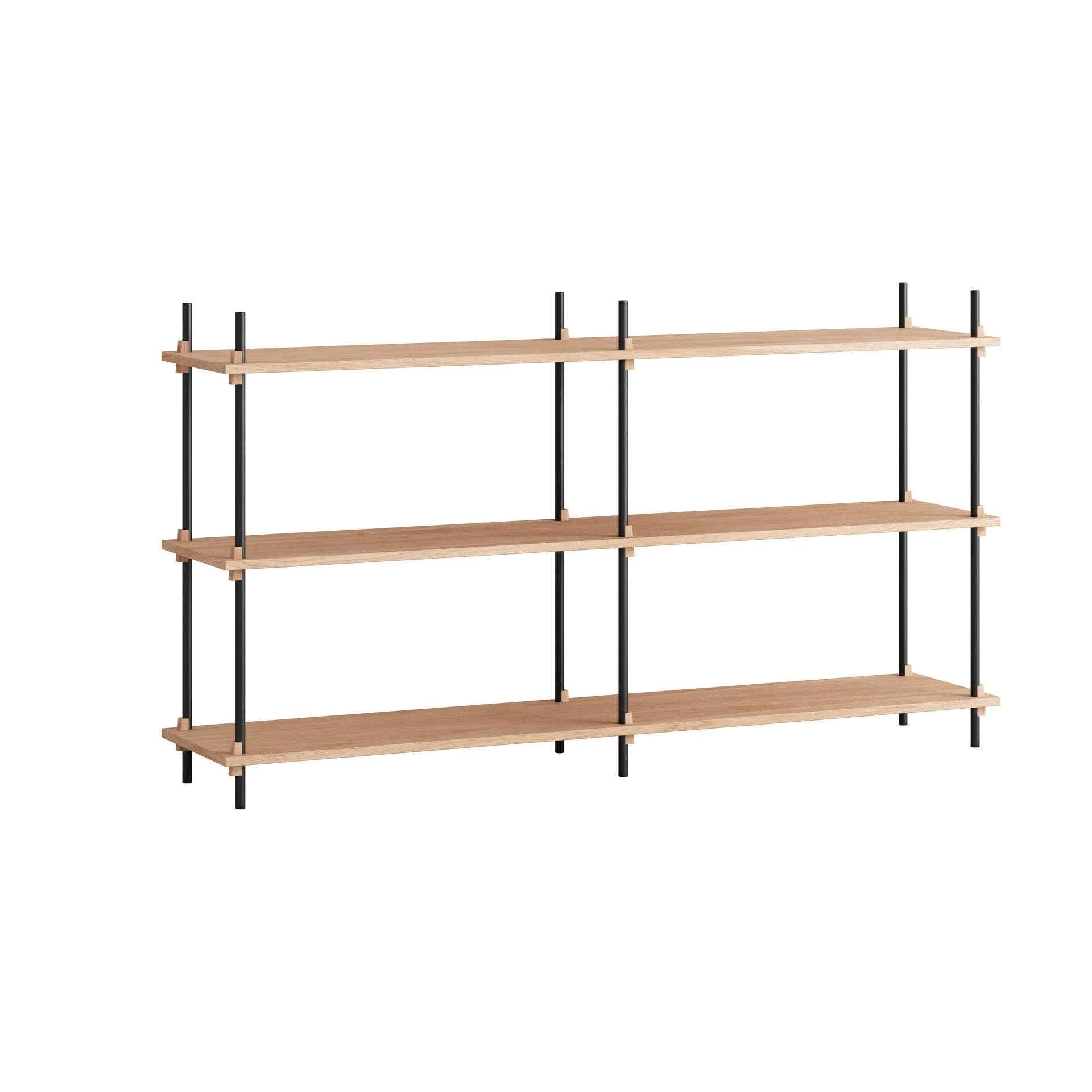 Moebe shelving system s.85.2.B, Roble-negro MOEBE
