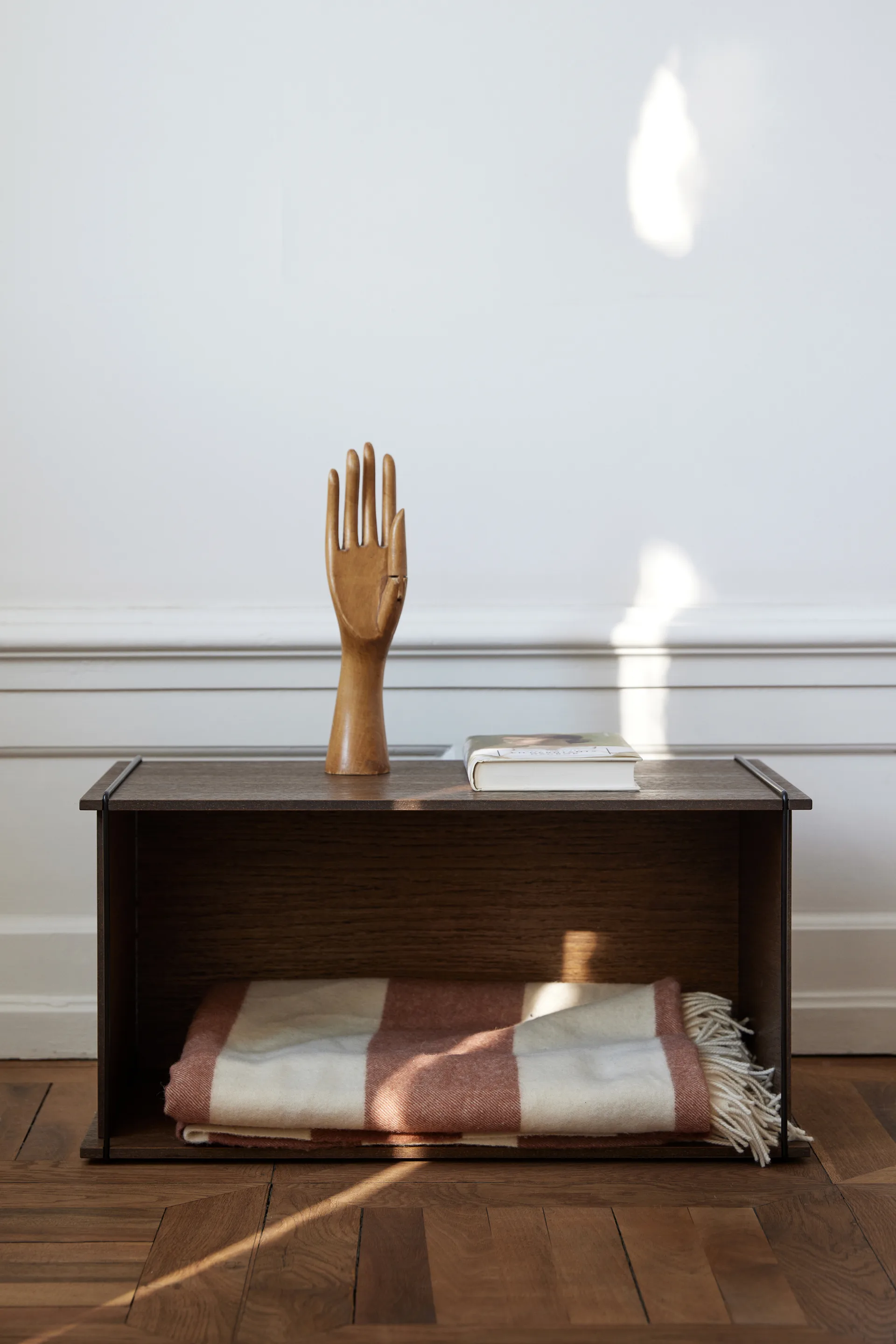 Moebe storage box, Smoked oak-black MOEBE