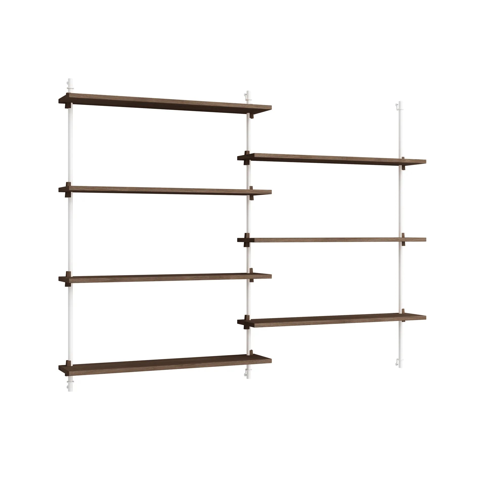 Moebe wall shelving ws.115.2, Roble ahumado-blanco MOEBE