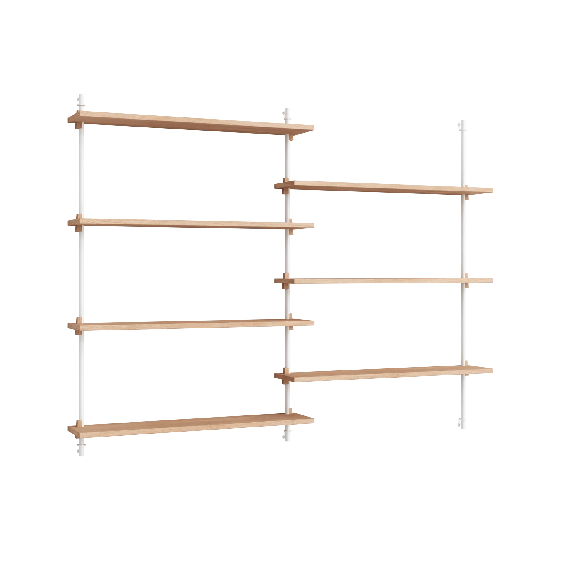 Moebe wall shelving ws.115.2.B, Roble-blanco MOEBE