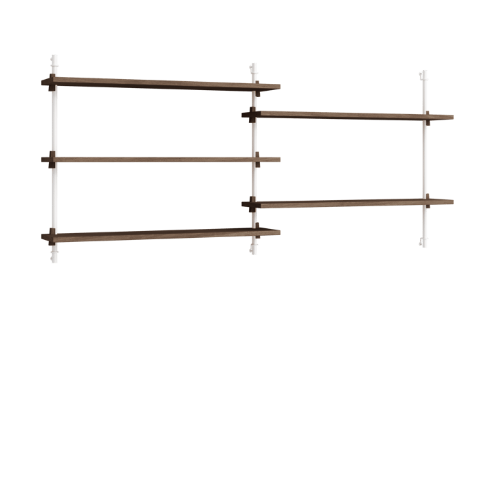 Moebe wall shelving ws.65.2.B - Roble ahumado-blanco - MOEBE