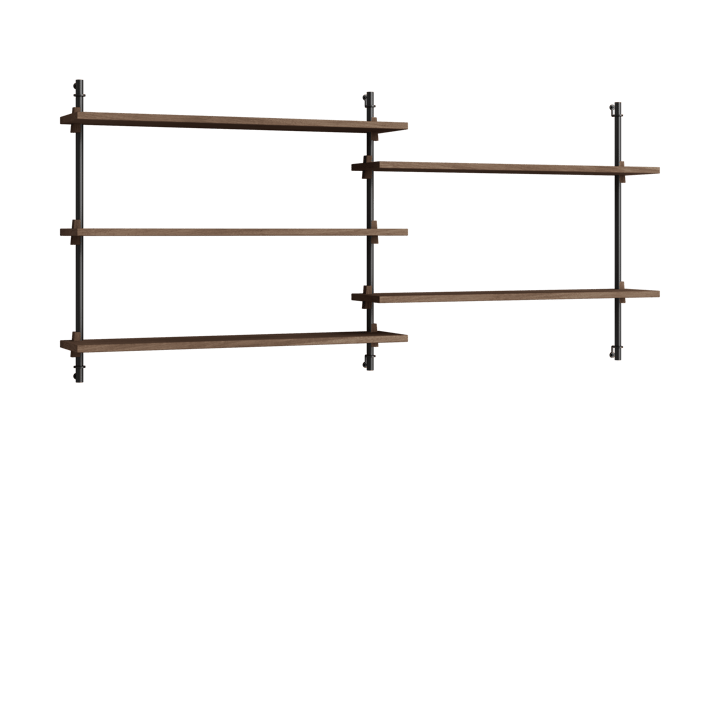 Moebe wall shelving ws.65.2.B - Roble ahumado-negro - MOEBE