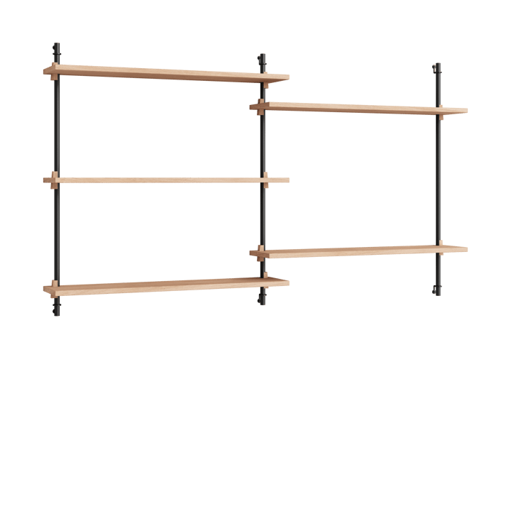 Moebe wall shelving ws.85.2.B - Roble-negro - MOEBE