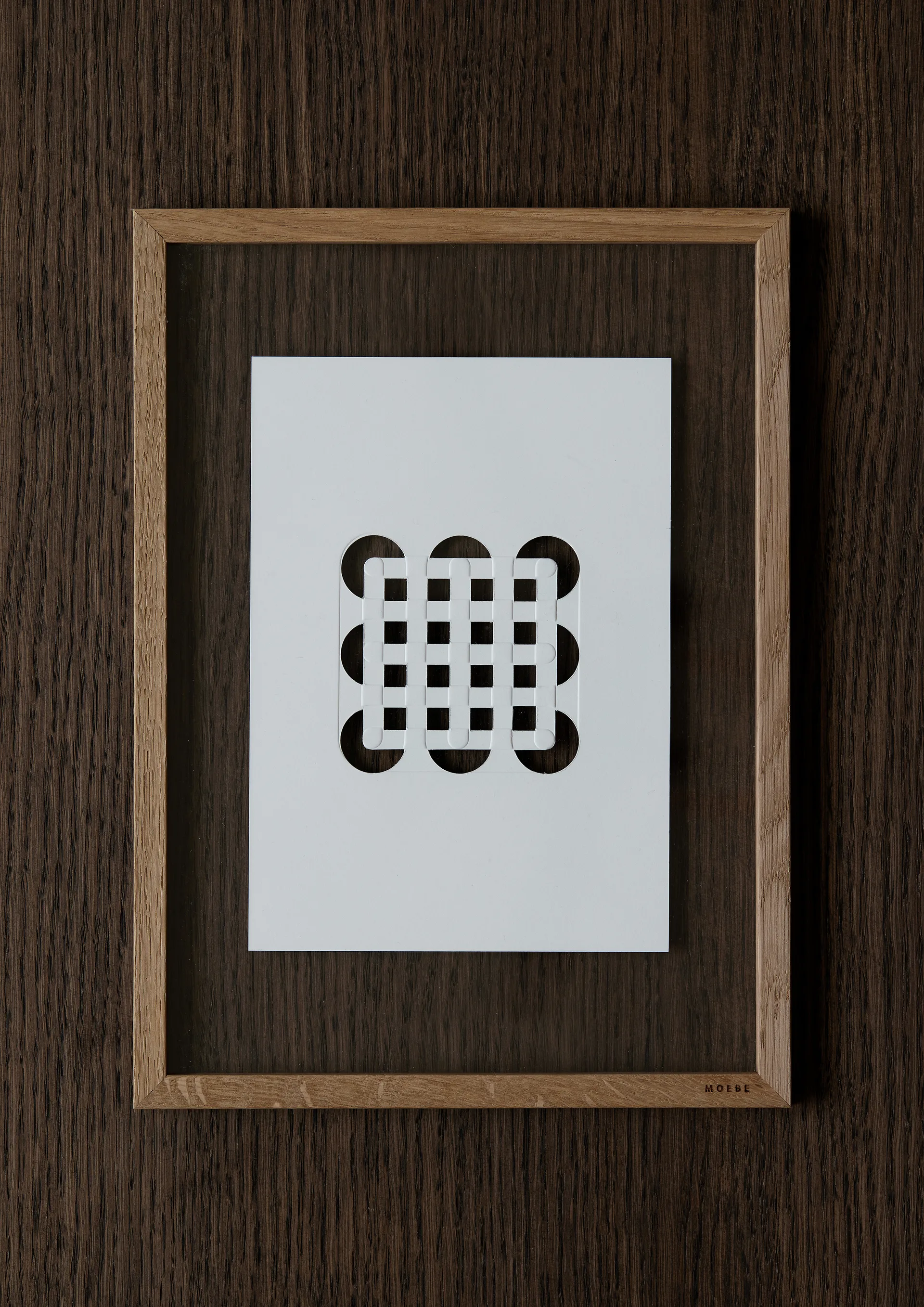 Obra de arte Relief circles & squares 14,8x21 cm, Off White MOEBE