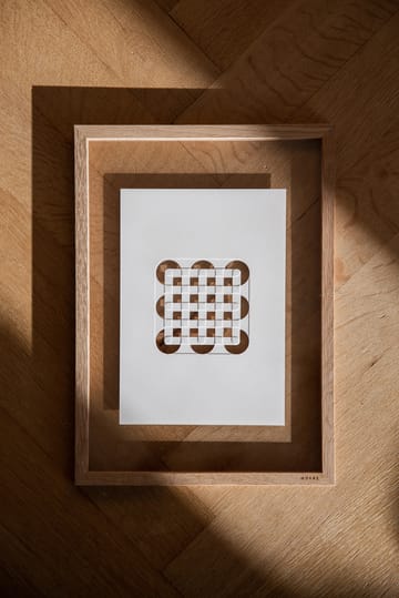 Obra de arte Relief circles & squares 21x29,7 cm - Off White - MOEBE