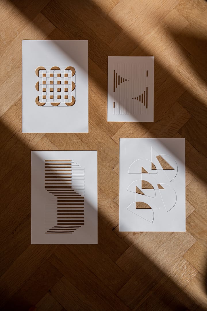 Obra de arte Relief circles & squares 21x29,7 cm, Off White MOEBE