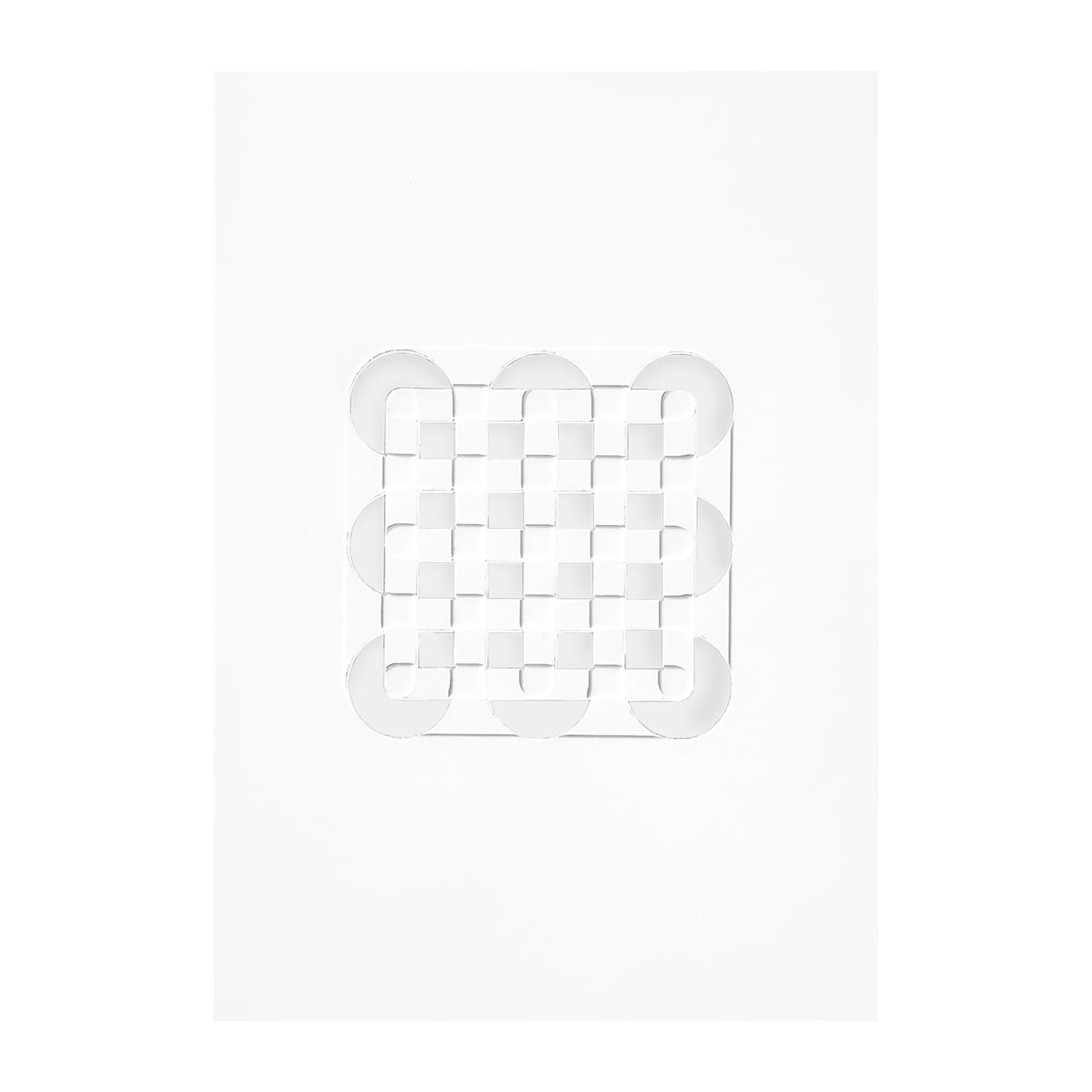 Obra de arte Relief circles & squares 29,7x42 cm, Off White MOEBE