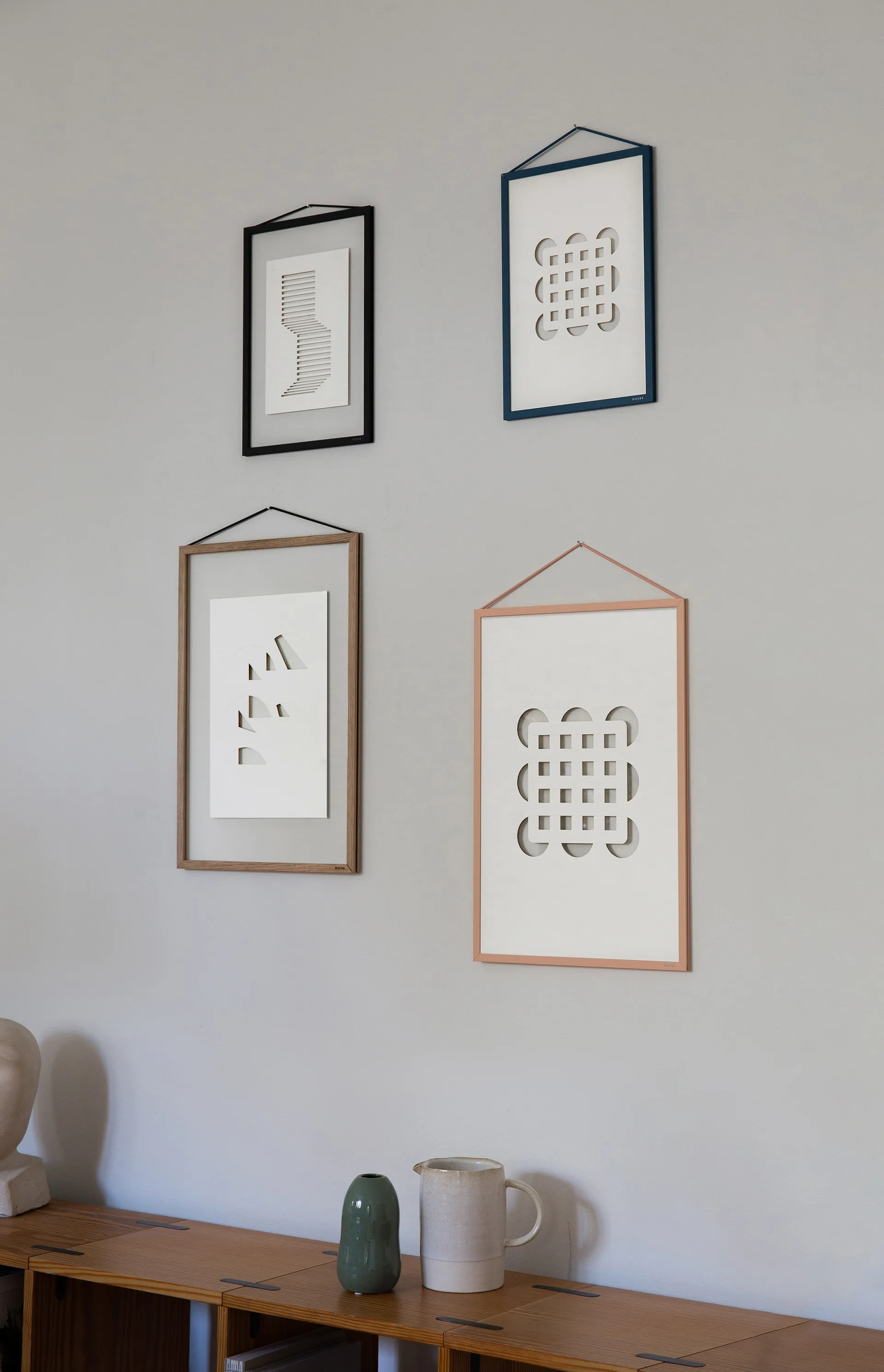 Obra de arte Relief circles & squares 29,7x42 cm, Off White MOEBE