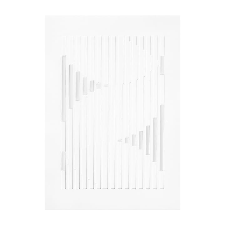 Obra de arte Relief organic lines 14,8x21 cm - Off White - MOEBE