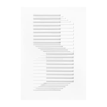 Obra de arte Relief shifted lines 14,8x21 cm - Off White - MOEBE
