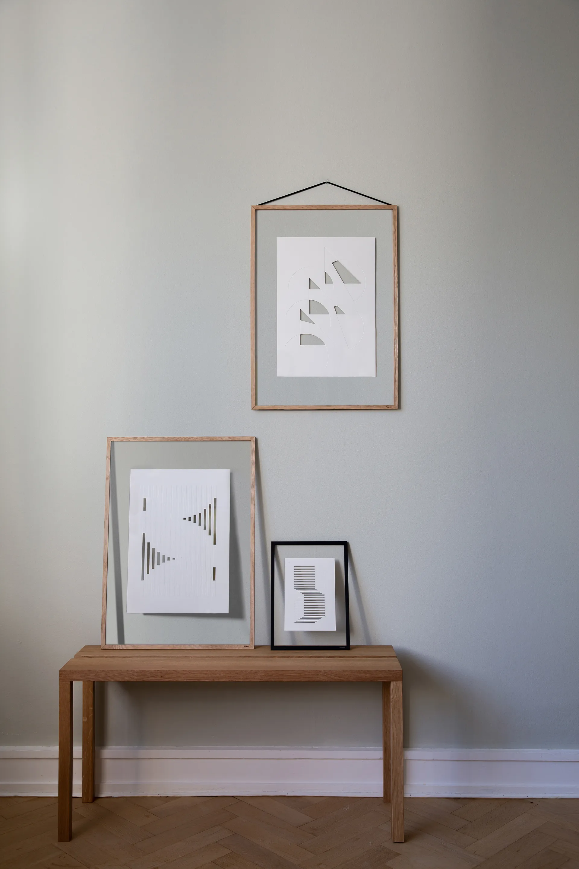 Obra de arte Relief shifted lines 14,8x21 cm, Off White MOEBE