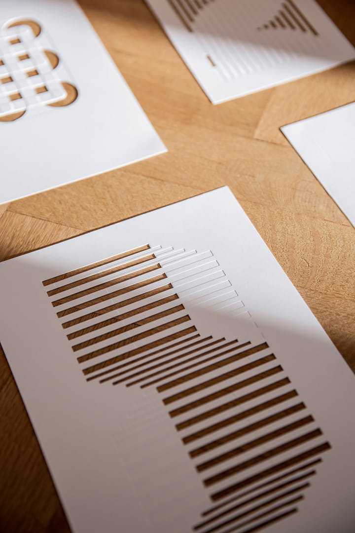 Obra de arte Relief shifted lines 29,7x42 cm, Off White MOEBE