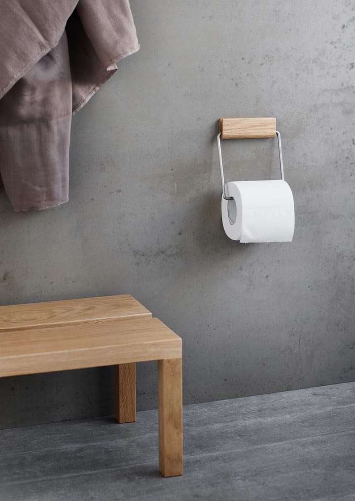 Portarrollos para papel higiénico Moebe, Roble-acero MOEBE