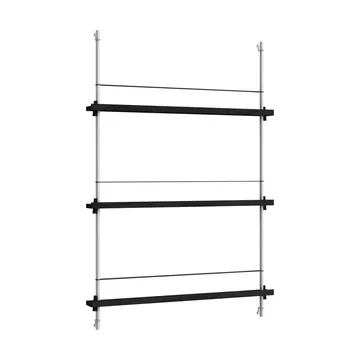 Revistero Magazine Shelving - Black-acero inoxidable, 85×115×7 cm, MS.115.1 - MOEBE