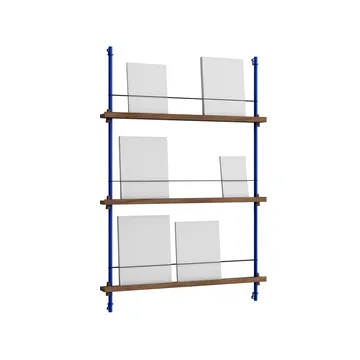 Revistero Magazine Shelving - Roble ahumado-deep blue, 85×115×7 cm, MS.115.1 - MOEBE