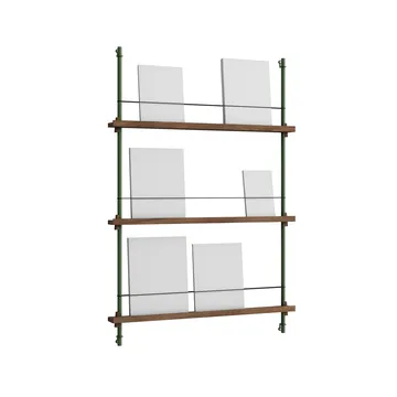 Revistero Magazine Shelving - Roble ahumado-pine green, 85×115×7 cm, MS.115.1 - MOEBE