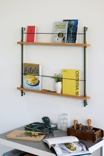 Revistero Magazine Shelving - Roble ahumado-pine green, 85×115×7 cm, MS.115.1 - MOEBE