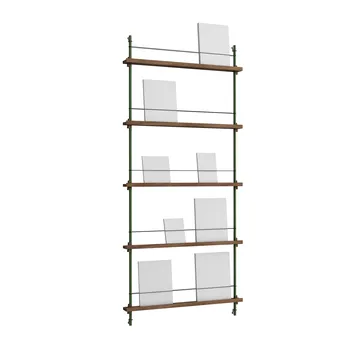Revistero Magazine Shelving - Roble ahumado-pine green, 85×180×7 cm, MS.180.1 - MOEBE