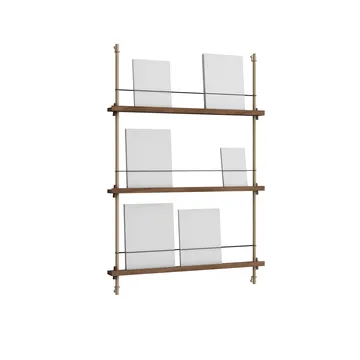 Revistero Magazine Shelving - Roble ahumado-warm grey, 85×115×7 cm, MS.115.1 - MOEBE