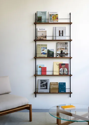 Revistero Magazine Shelving - Roble-deep blue, 85×180×7 cm, MS.180.1 - MOEBE