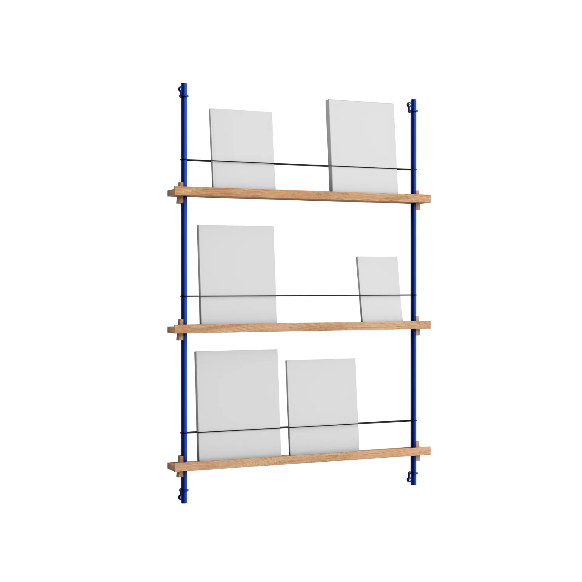 Revistero Magazine Shelving, Roble-deep blue, 85x115x7 cm, MS.115.1 MOEBE
