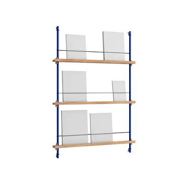 Revistero Magazine Shelving - Roble-deep blue, 85x115x7 cm, MS.115.1 - MOEBE