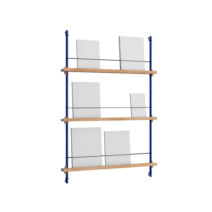 Revistero Magazine Shelving - Roble-deep blue, 85x115x7 cm, MS.115.1 - MOEBE