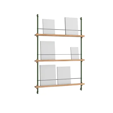 Revistero Magazine Shelving - Roble-pine green, 85×115×7 cm, MS.115.1 - MOEBE