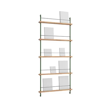 Revistero Magazine Shelving - Roble-pine green, 85×180×7 cm, MS.180.1 - MOEBE