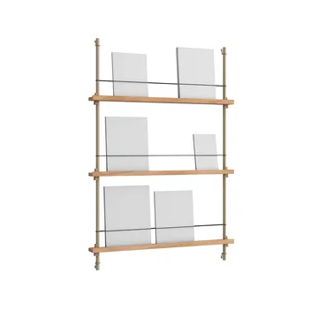 Revistero Magazine Shelving - Roble-warm grey, 85 x 115 x 7 cm, MS.115.1 - MOEBE