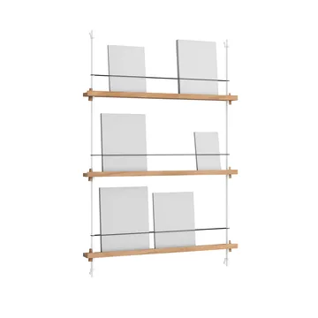 Revistero Magazine Shelving - Roble-white, 85x115x7 cm, MS.115.1 - MOEBE