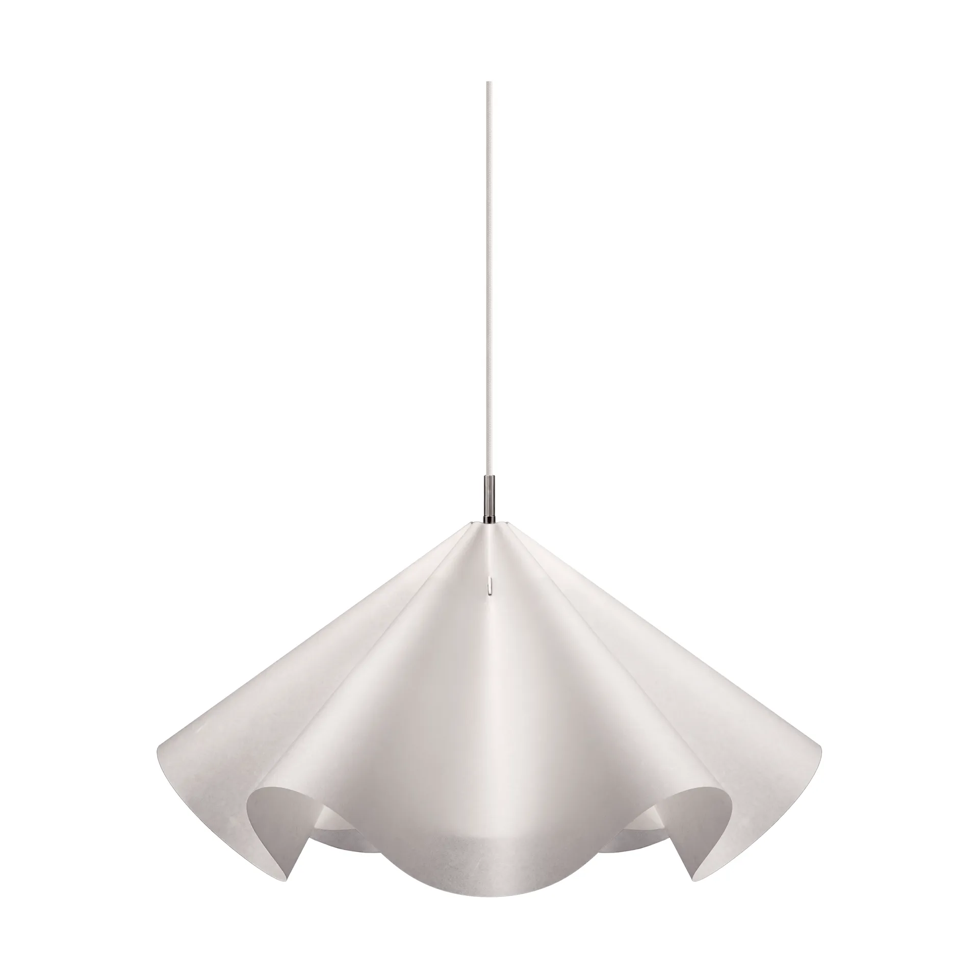 Sinuate colgante, Blanco-acero inoxidable, grande Ø75x40 cm MOEBE