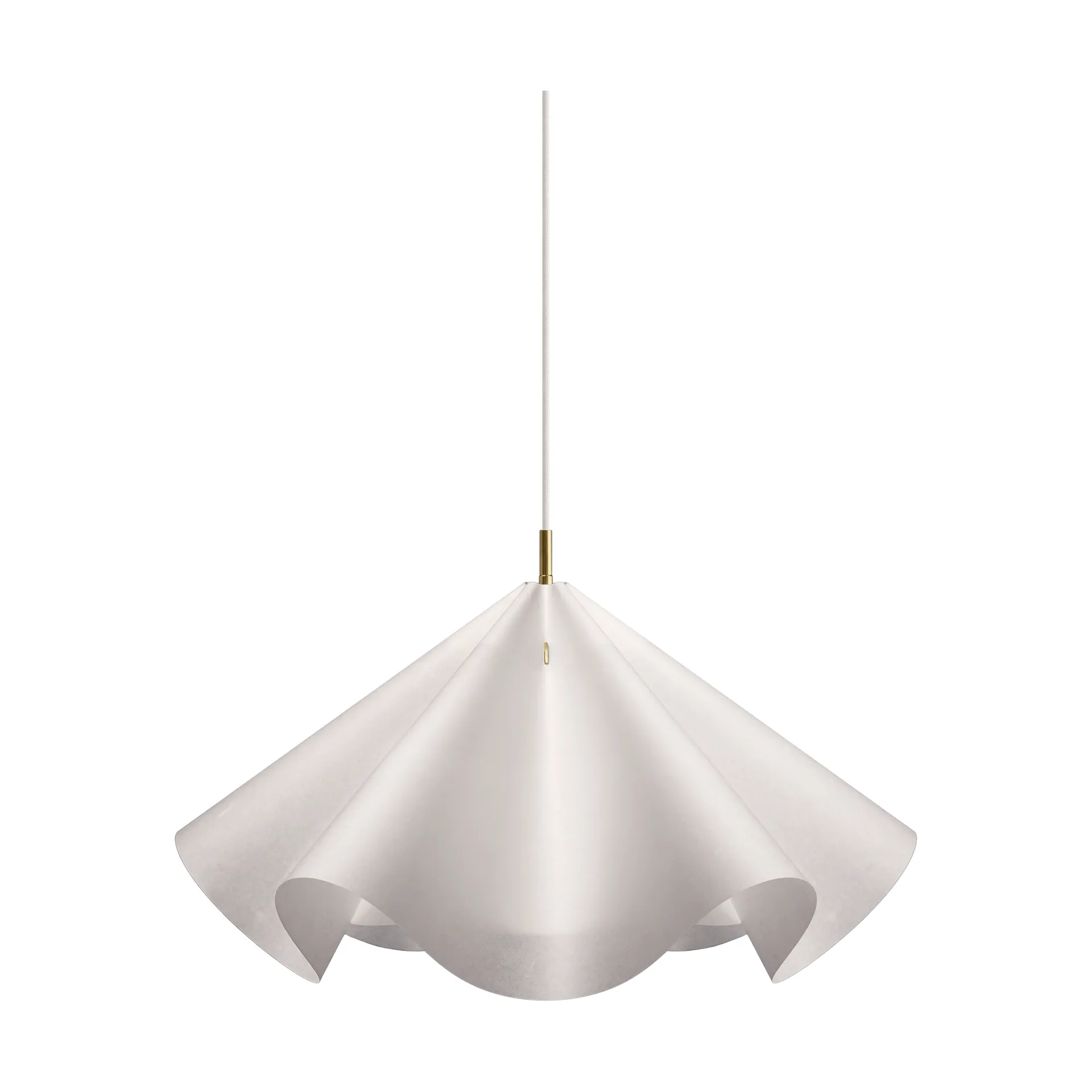 Sinuate colgante, White-latón, grande Ø75x40 cm MOEBE