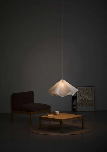 Sinuate colgante - White-latón, grande Ø75x40 cm - MOEBE