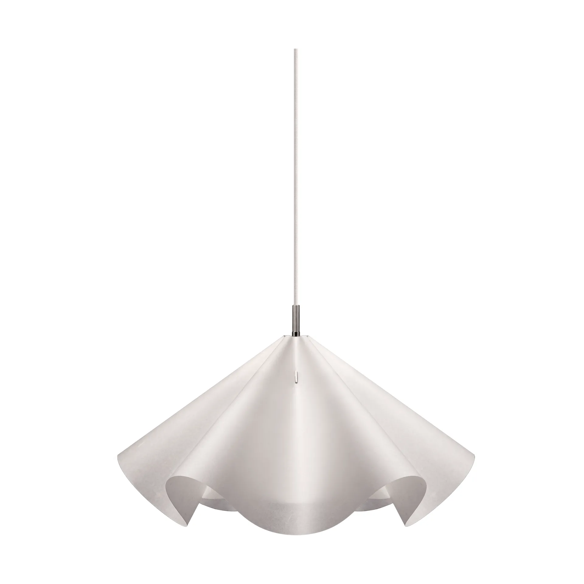 Sinuate colgante, White-stainless steel, mediano Ø60x30 cm MOEBE